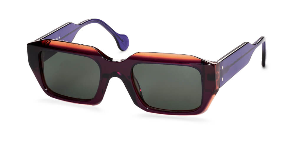 PURPLE / ORANGE - PLAIN GREEN LENS