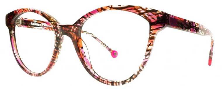 TRANSPARENT PINK/BLACK LINES