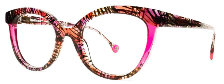 TRANSPARENT PINK WITH BLACK LINES