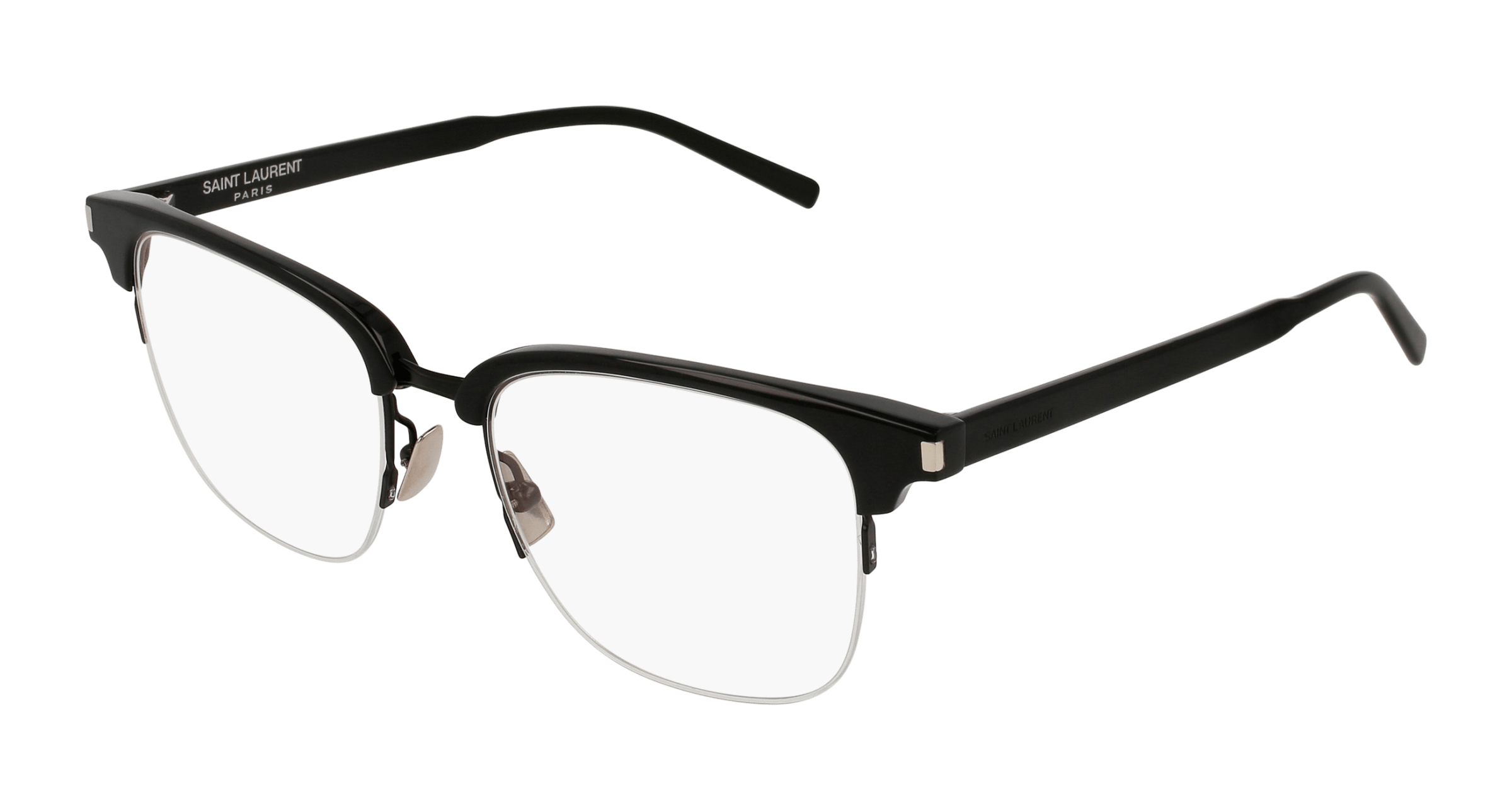 Saint Laurent SL 189 SLIM square eyeglasses in Black Black Transparent