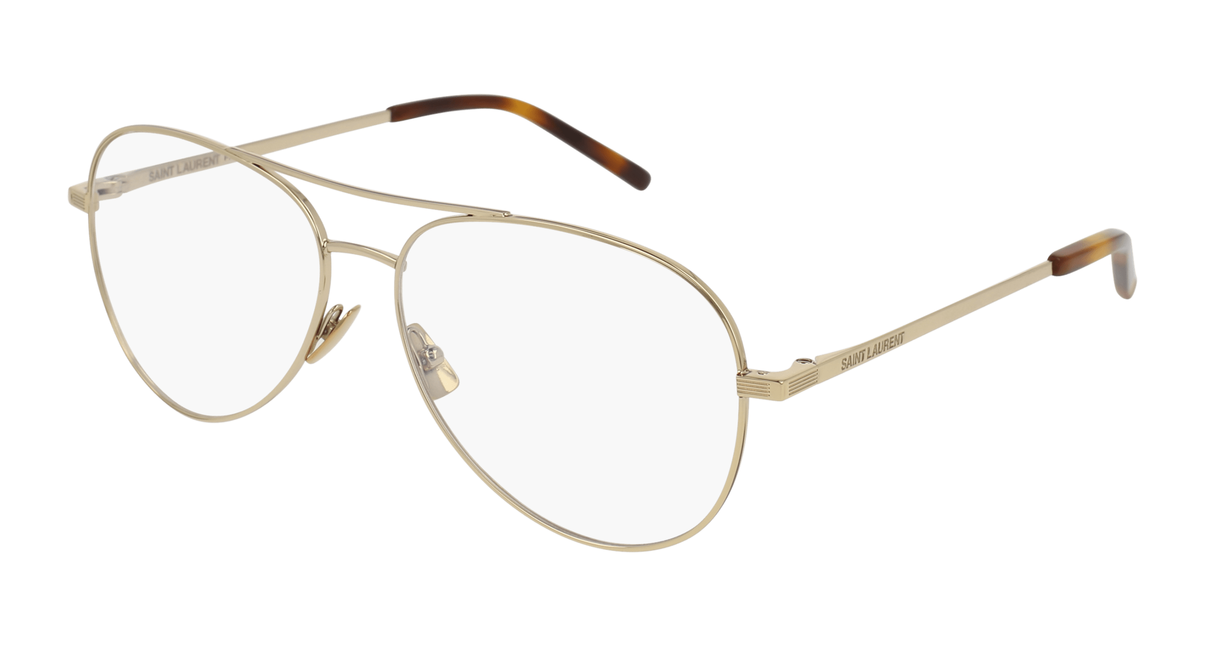 Saint Laurent SL 153 aviator sunglasses in Gold Gold Transparent