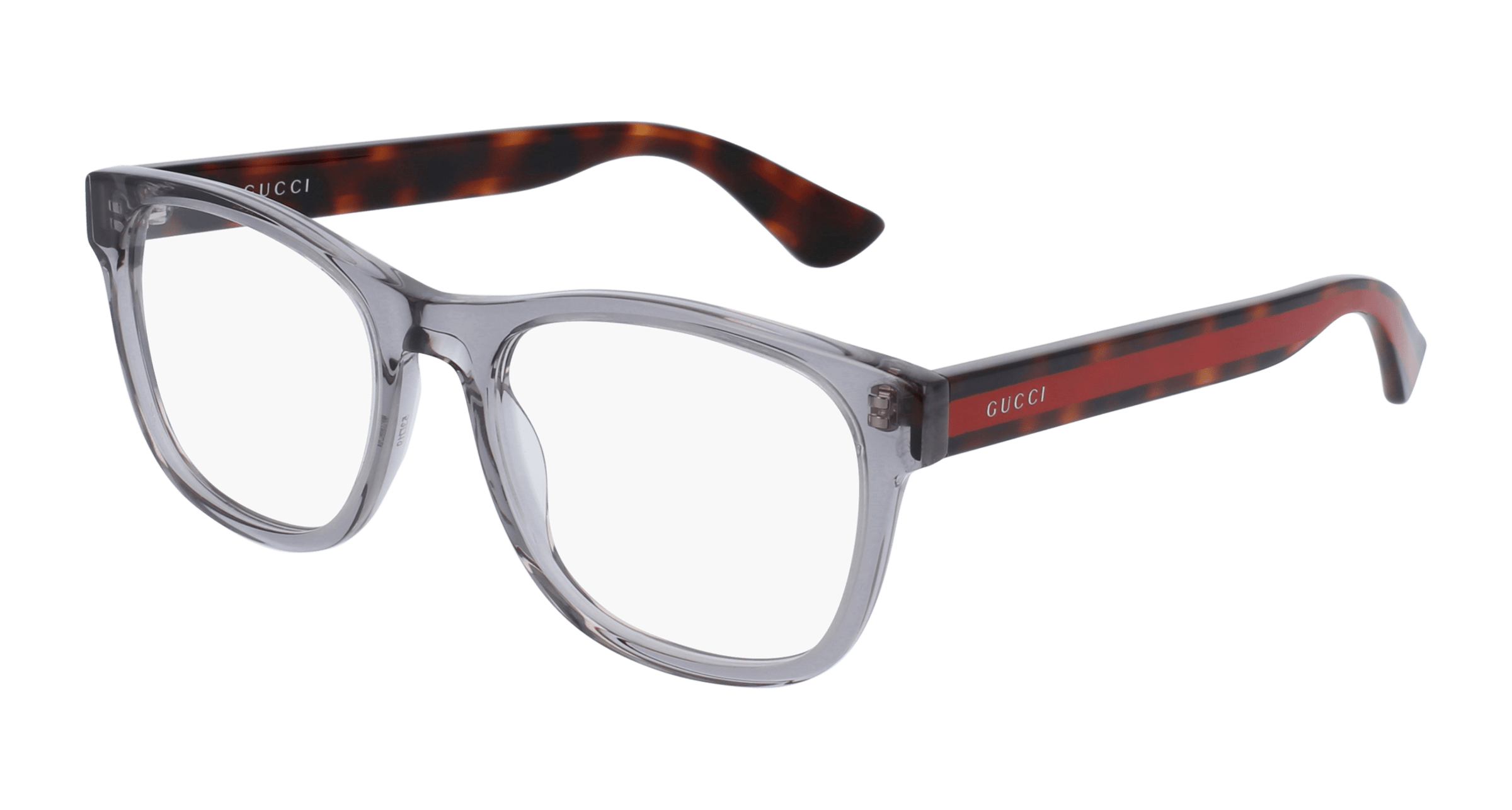 Gucci GG0004ON round eyeglasses in Grey Havana Transparent