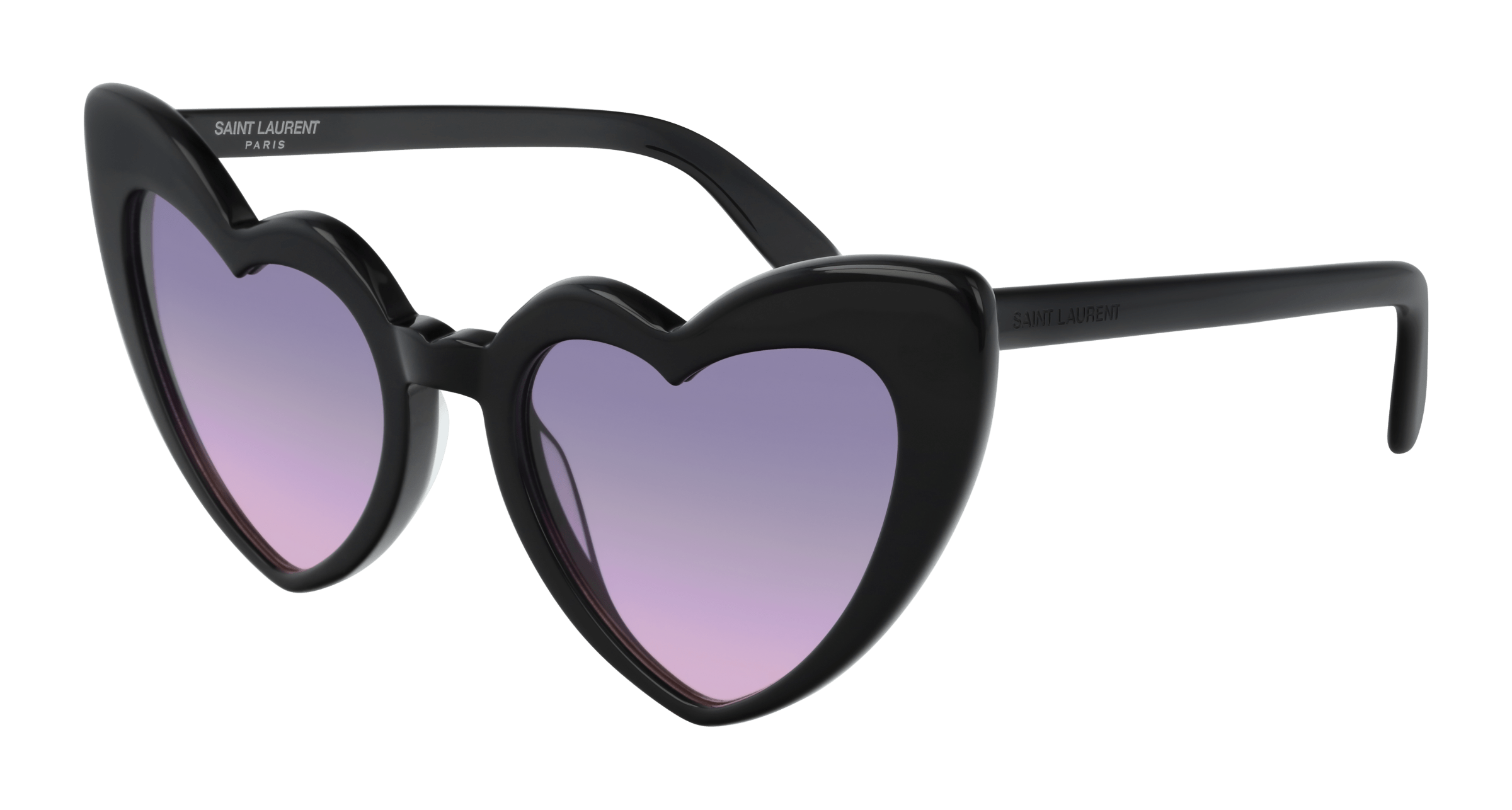 Saint Laurent SL 181 LOULOU irregular sunglasses in Black Black Violet/Nylon