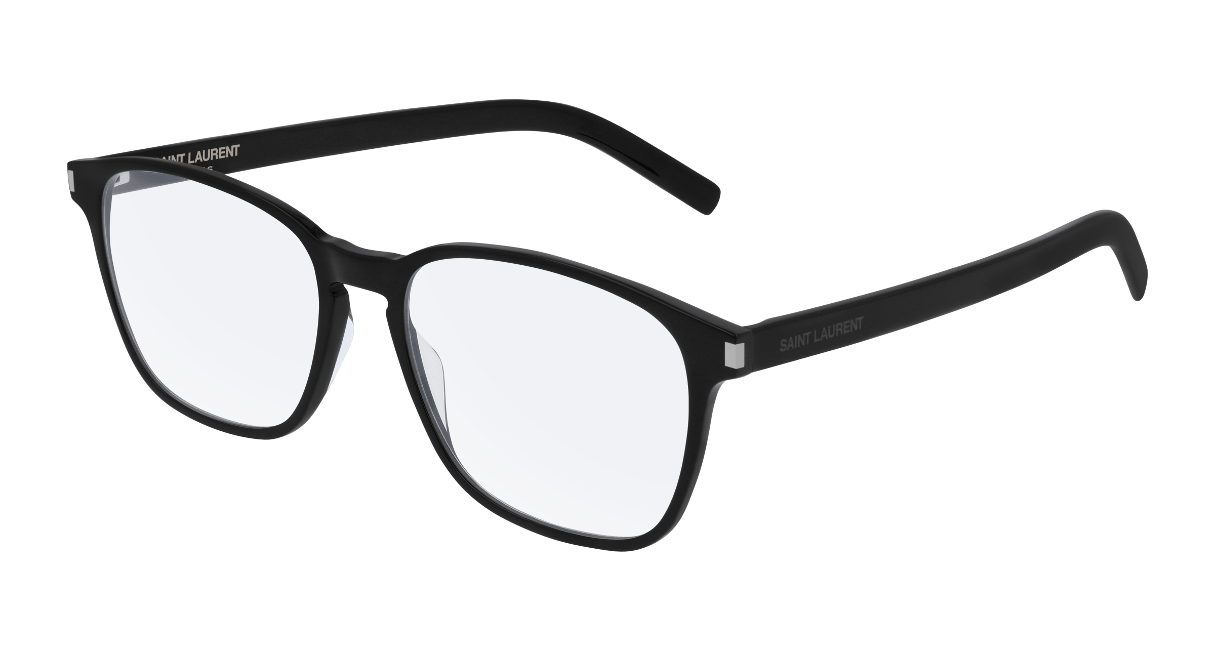 Saint Laurent SL 186-B SLIM round eyeglasses in Black Black Transparent
