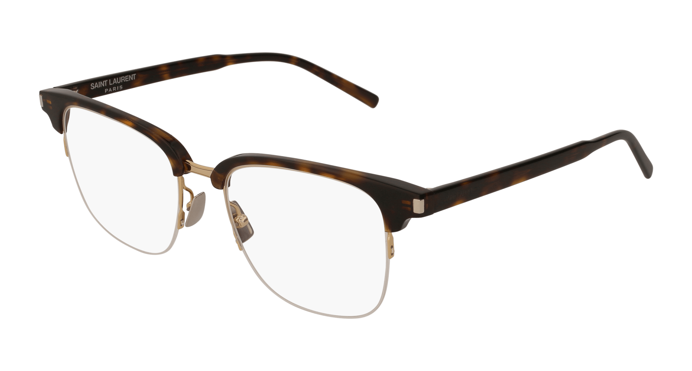 Saint Laurent SL 189 SLIM square eyeglasses in Avana Avana Transparent