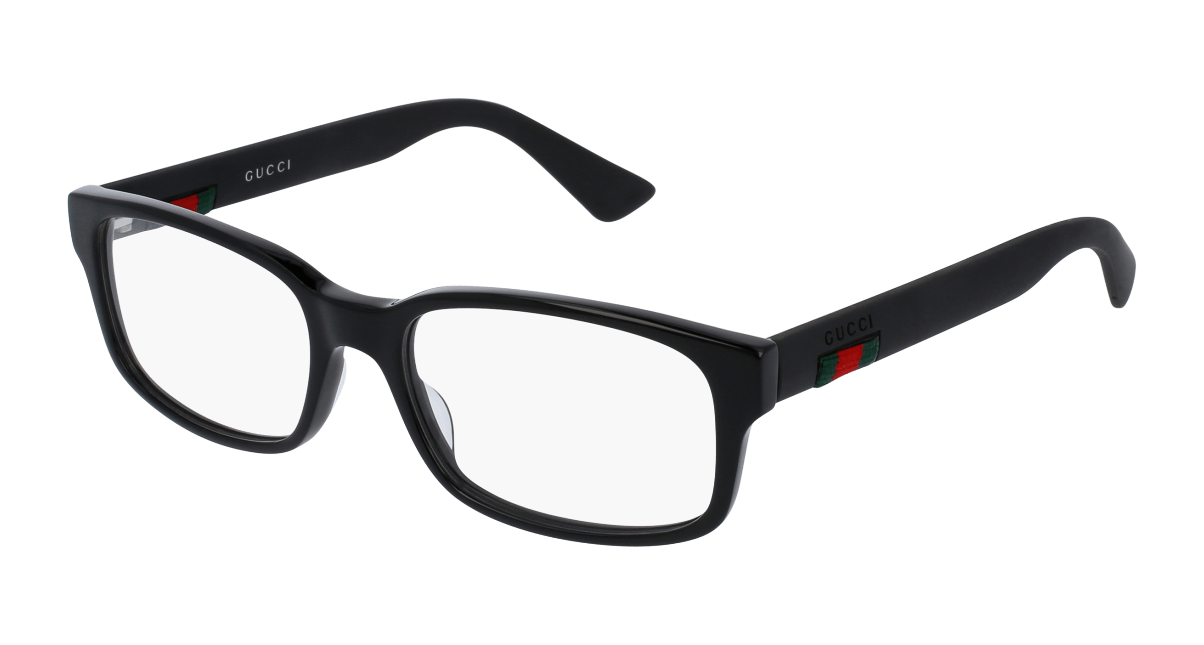 Gucci GG0012O rectangle eyeglasses in Black Black Transparent