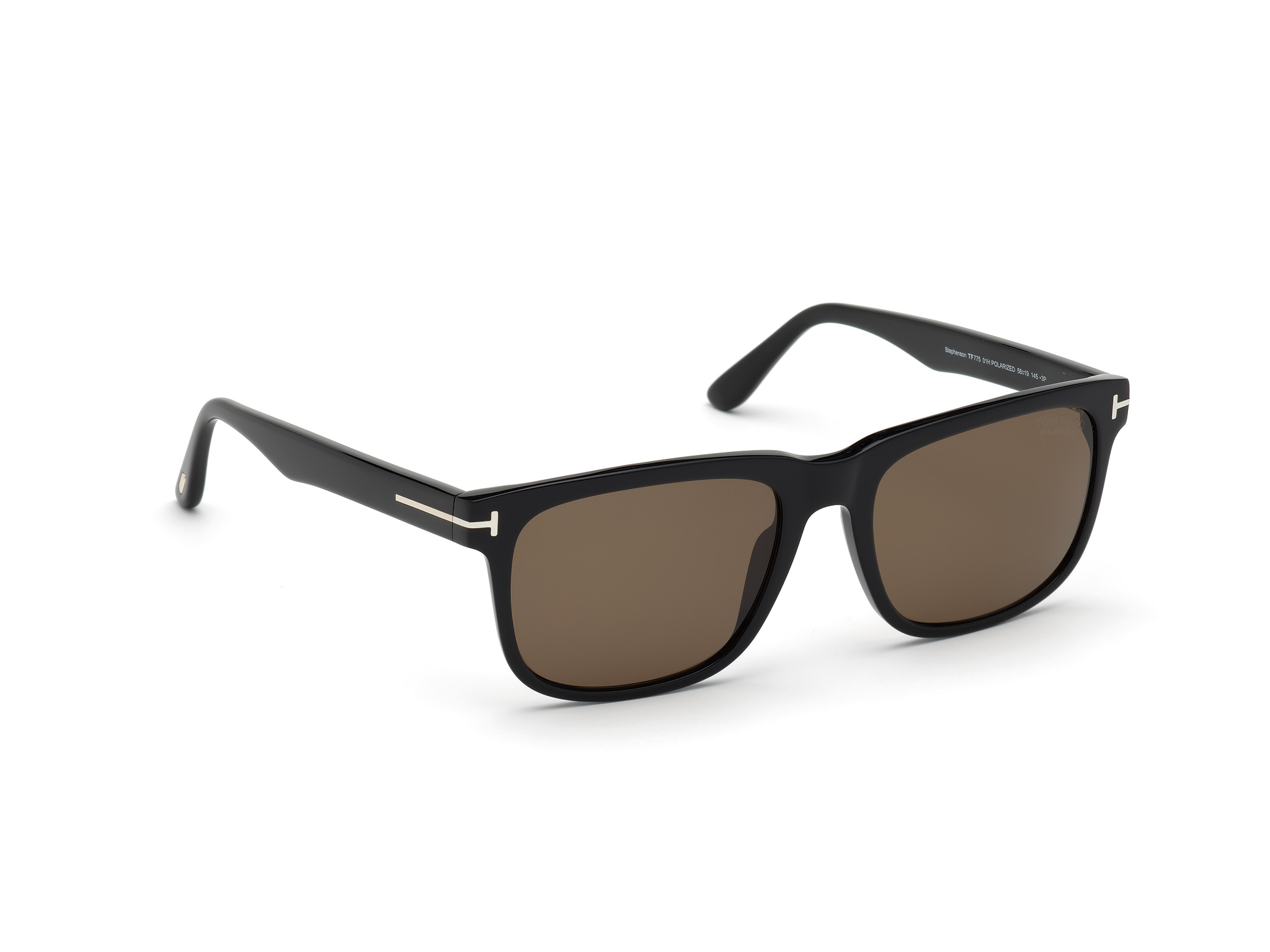 FT0775 Stephenson / 01H - Shiny Black/ Brown Polarized Lenses