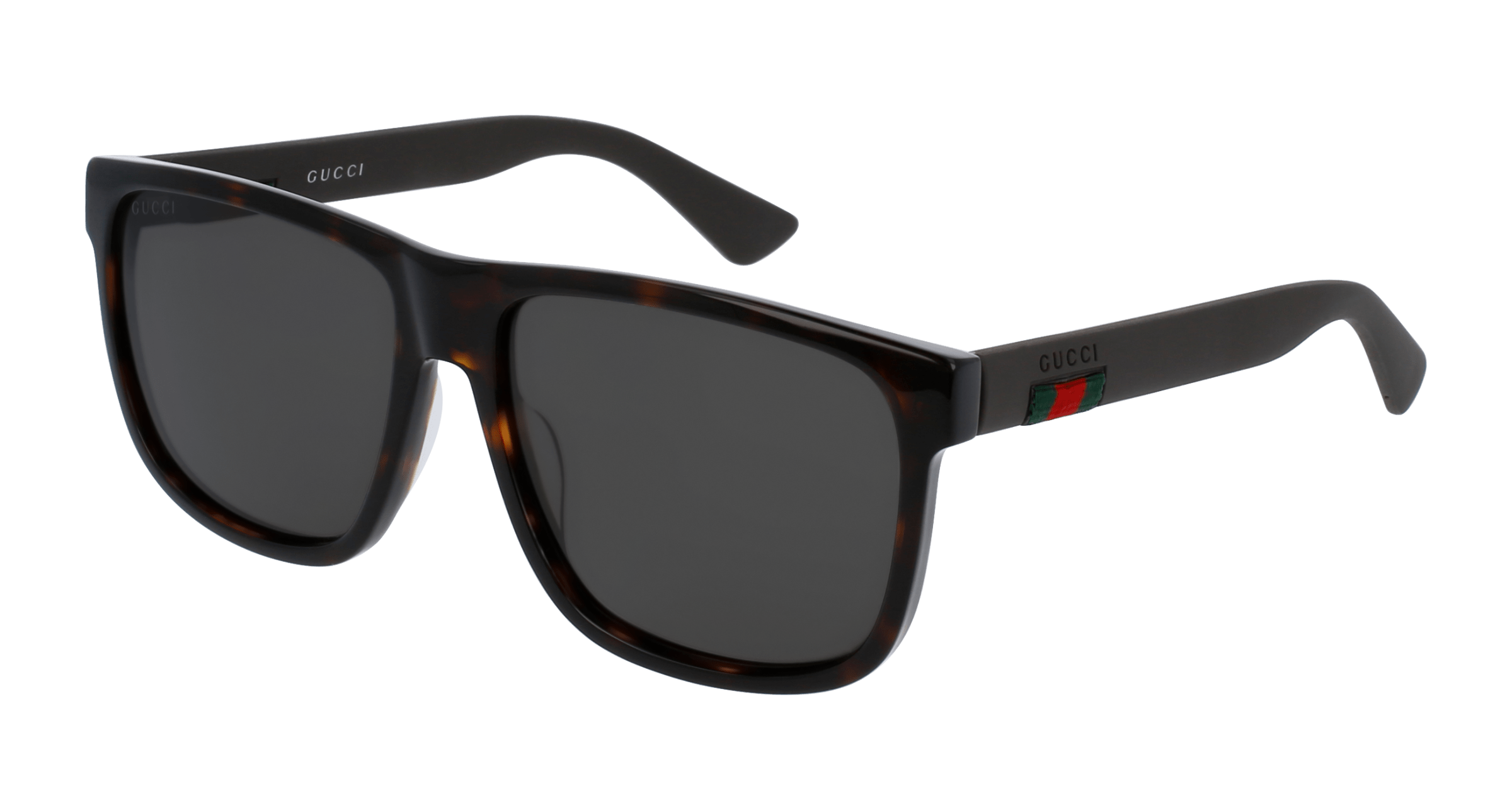 Gucci GG0010S rectangle sunglasses in Avana Brown Grey/Polarized Cr 39