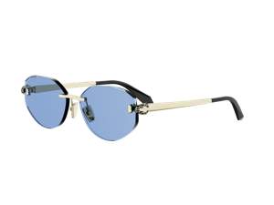 Bulgari BV40059U round sunglasses in 33V Gold