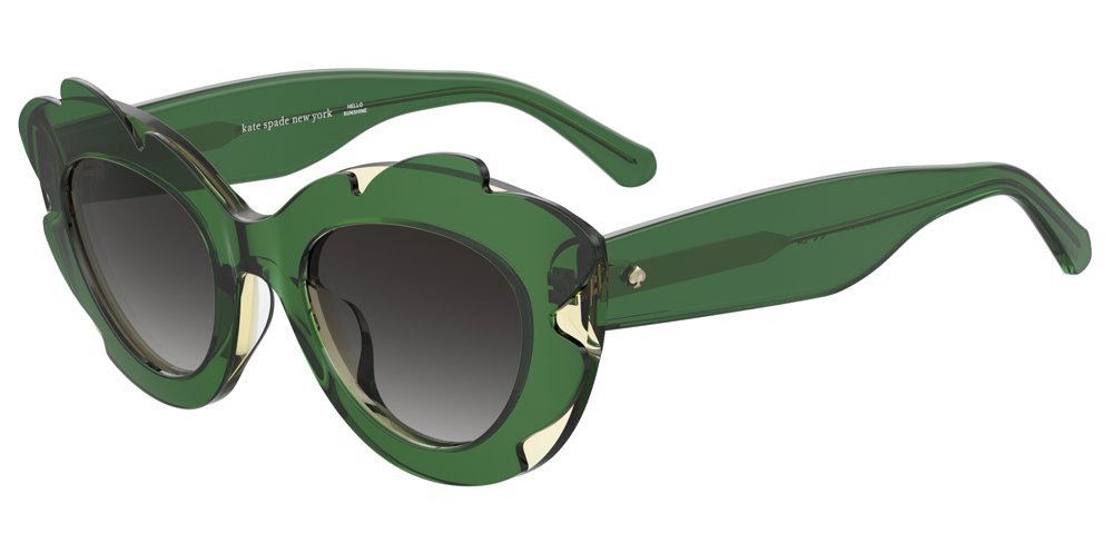 Kate Spade AHMEIRA/G/S cateye sunglasses in Green Yell/Dark Grey Shaded