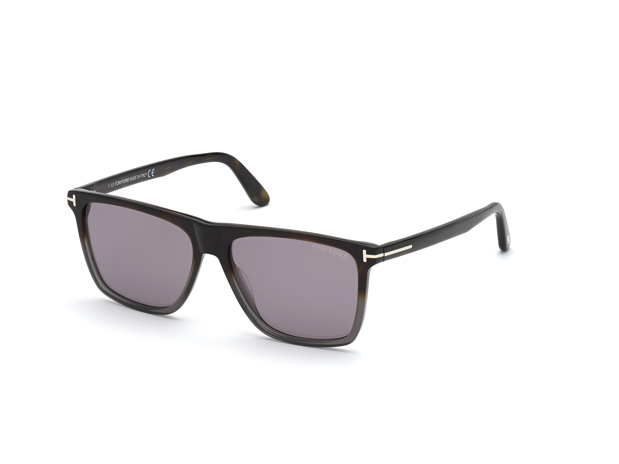 Tom Ford FT0832 square sunglasses in Coloured Havana/Smoke Mirror