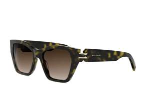 Bulgari BV40097I square sunglasses in 52F Havana