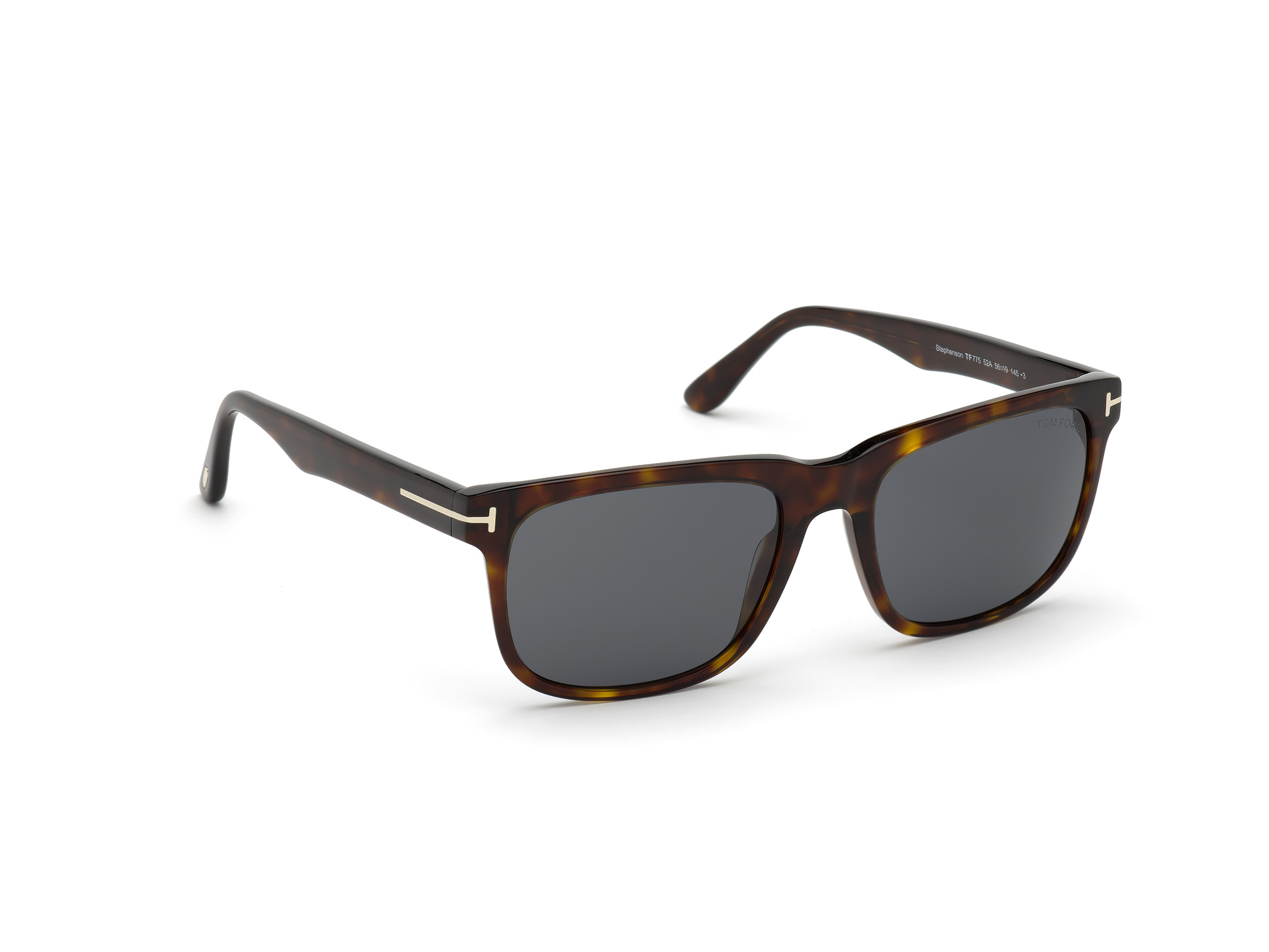 FT0775 Stephenson / 52A - Classic Dark Havana/ Smoke Lenses