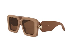 Bulgari BV40006I square sunglasses in 45E Brown
