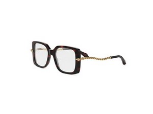 Bulgari BV50044I square eyeglasses in 054 Havana