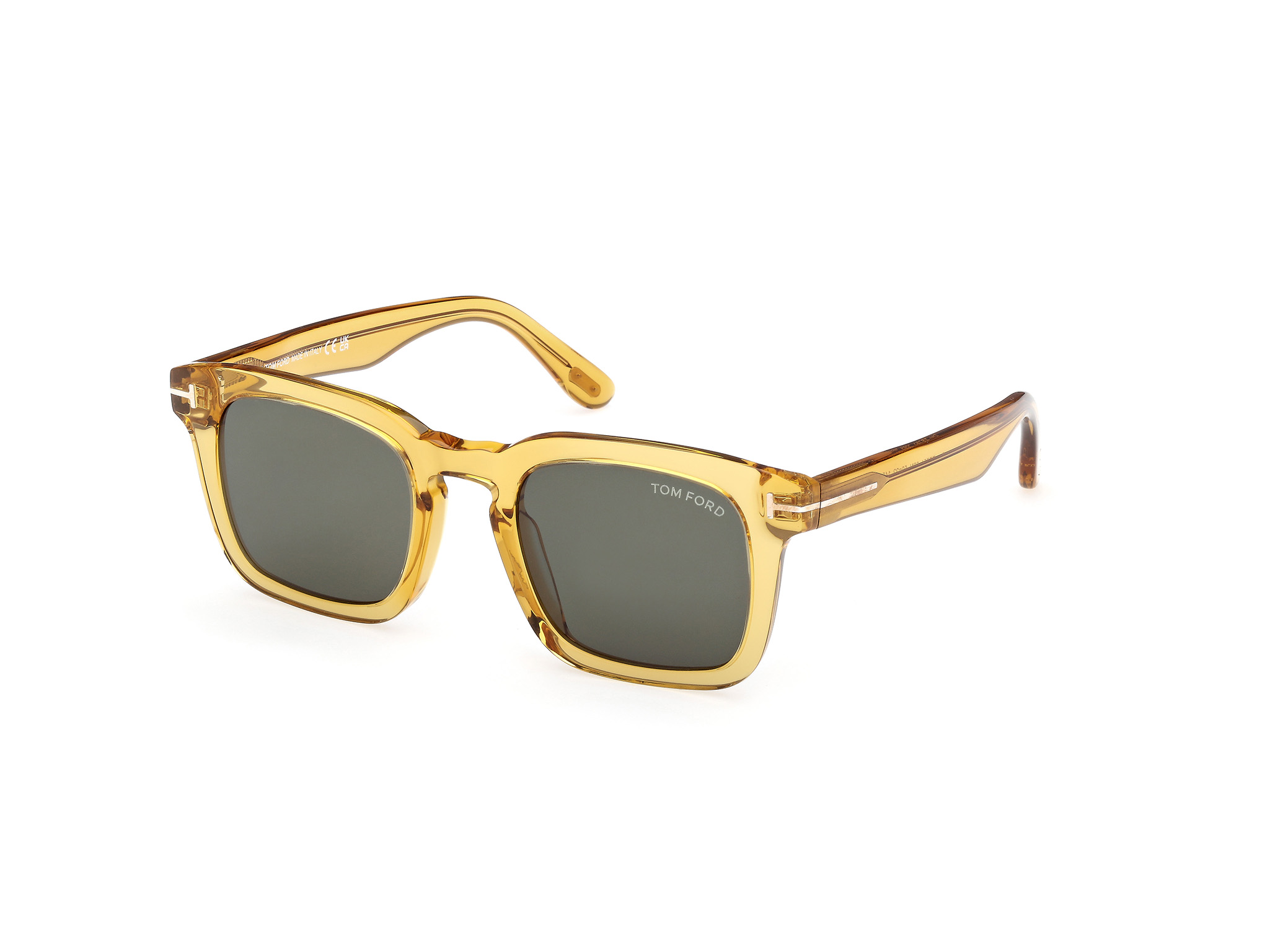 Tom Ford FT0751 square sunglasses in Shiny Yellow/Green