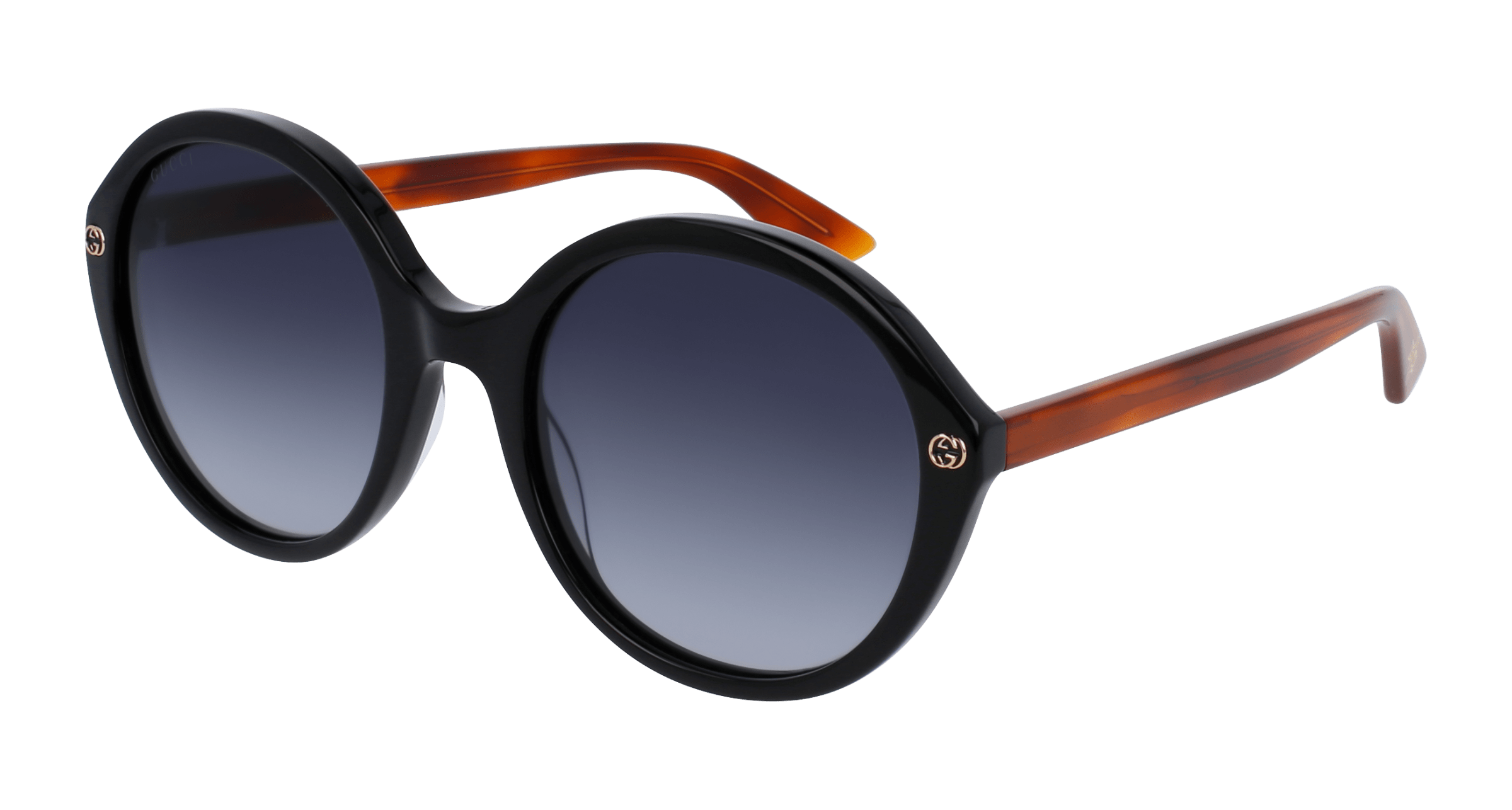 Gucci GG0023S round sunglasses in Black/Havana/Grey