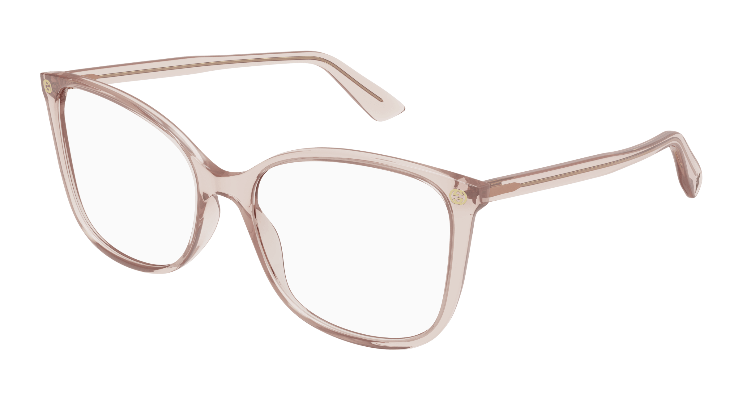 Gucci GG0026O round eyeglasses in Nude Nude Transparent