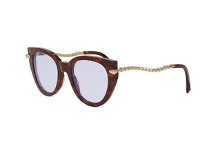Bulgari BV50001I round sunglasses in 054 Havana