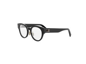 Bulgari BV50056F round eyeglasses in 001 Black