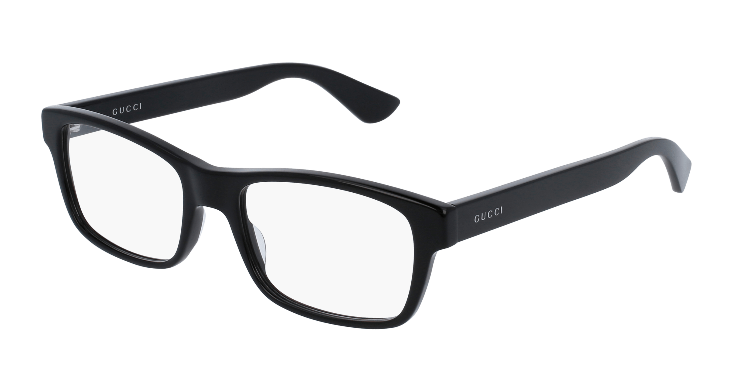 Gucci GG0006O rectangle eyeglasses in Black Black Transparent