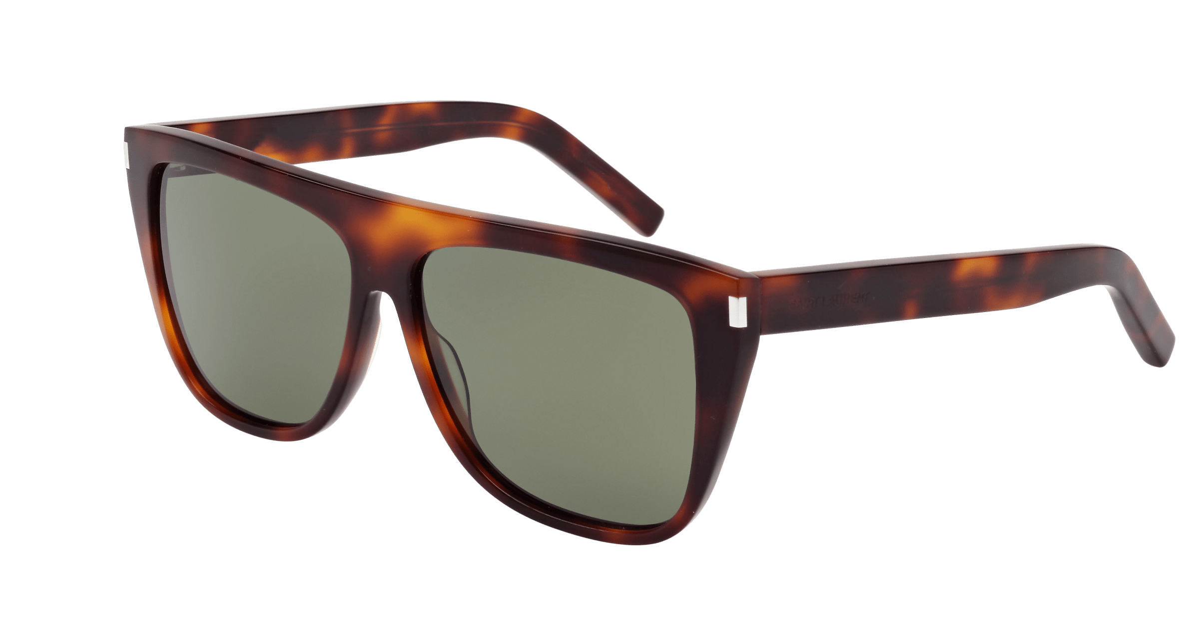 Saint Laurent SL 1 round sunglasses in Avana Avana Green/Glass