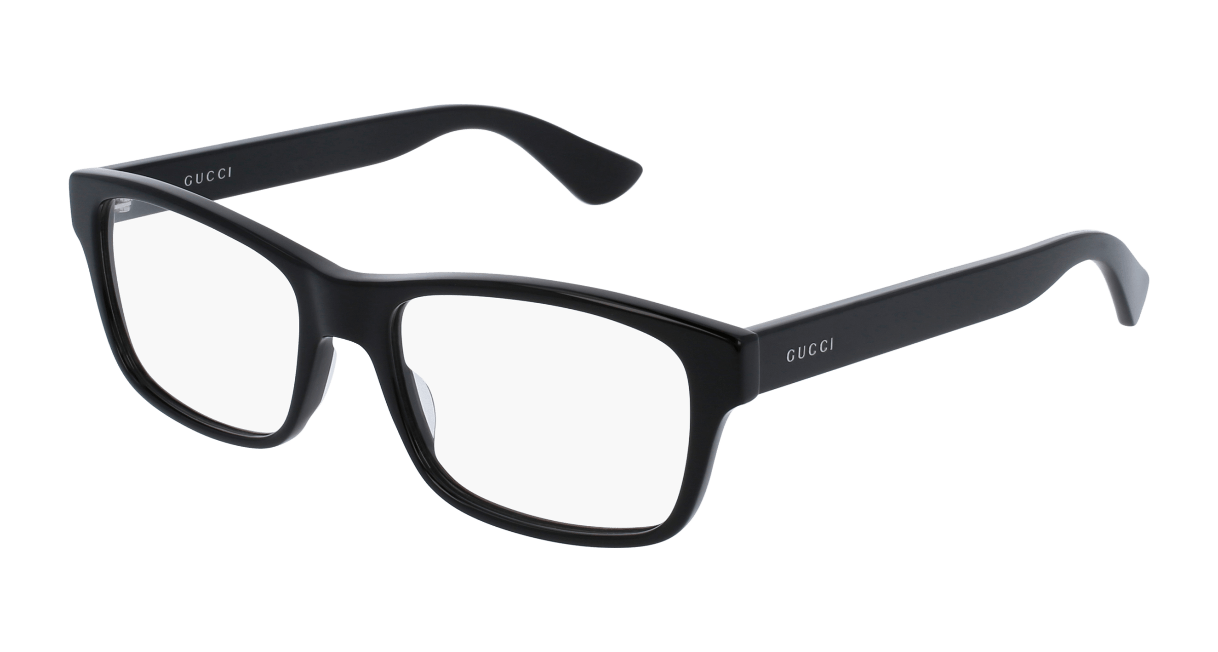 Gucci GG0006ON rectangle eyeglasses in Black Black Transparent