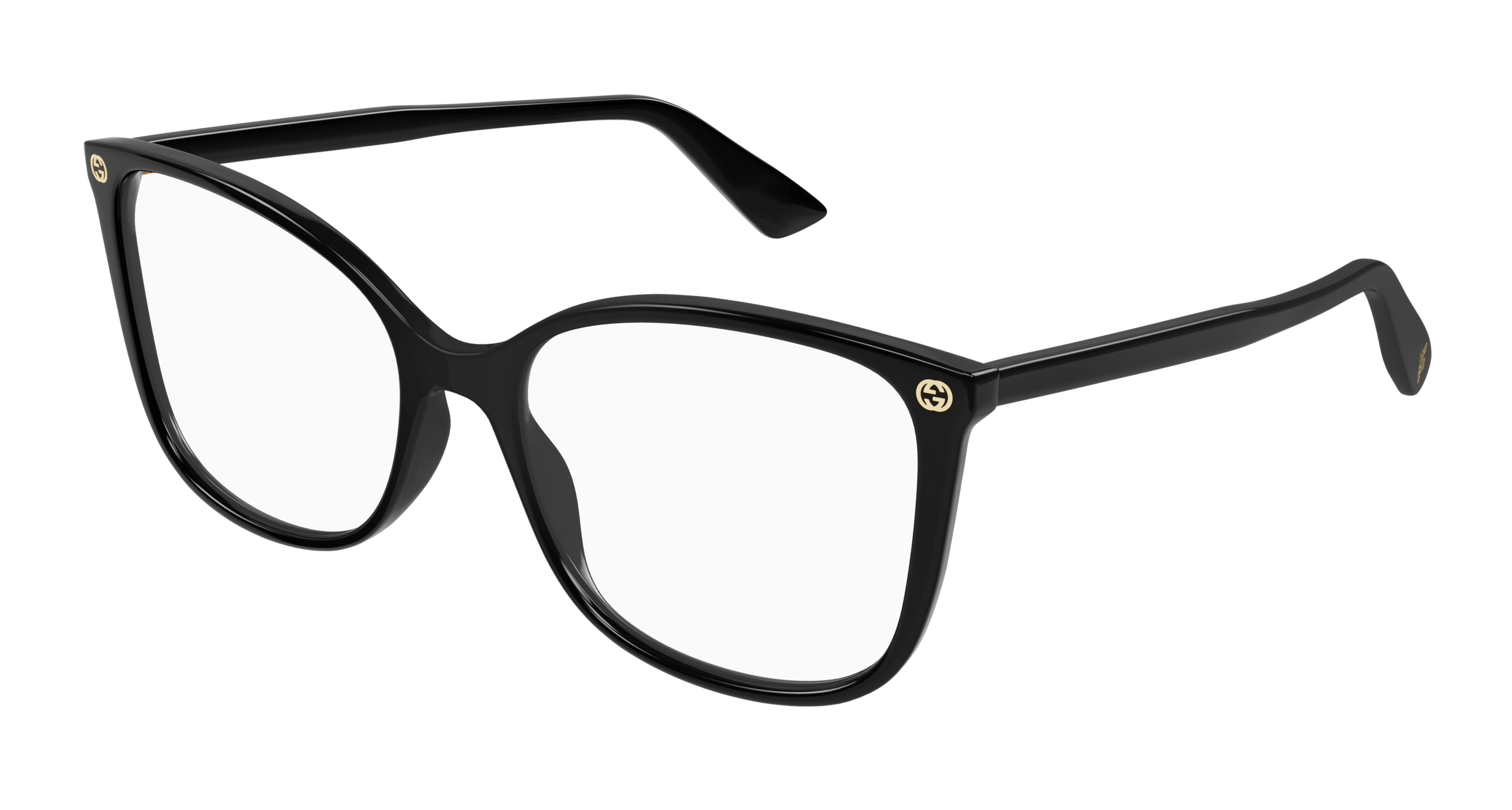 Gucci GG0026O round eyeglasses in Black Black Transparent