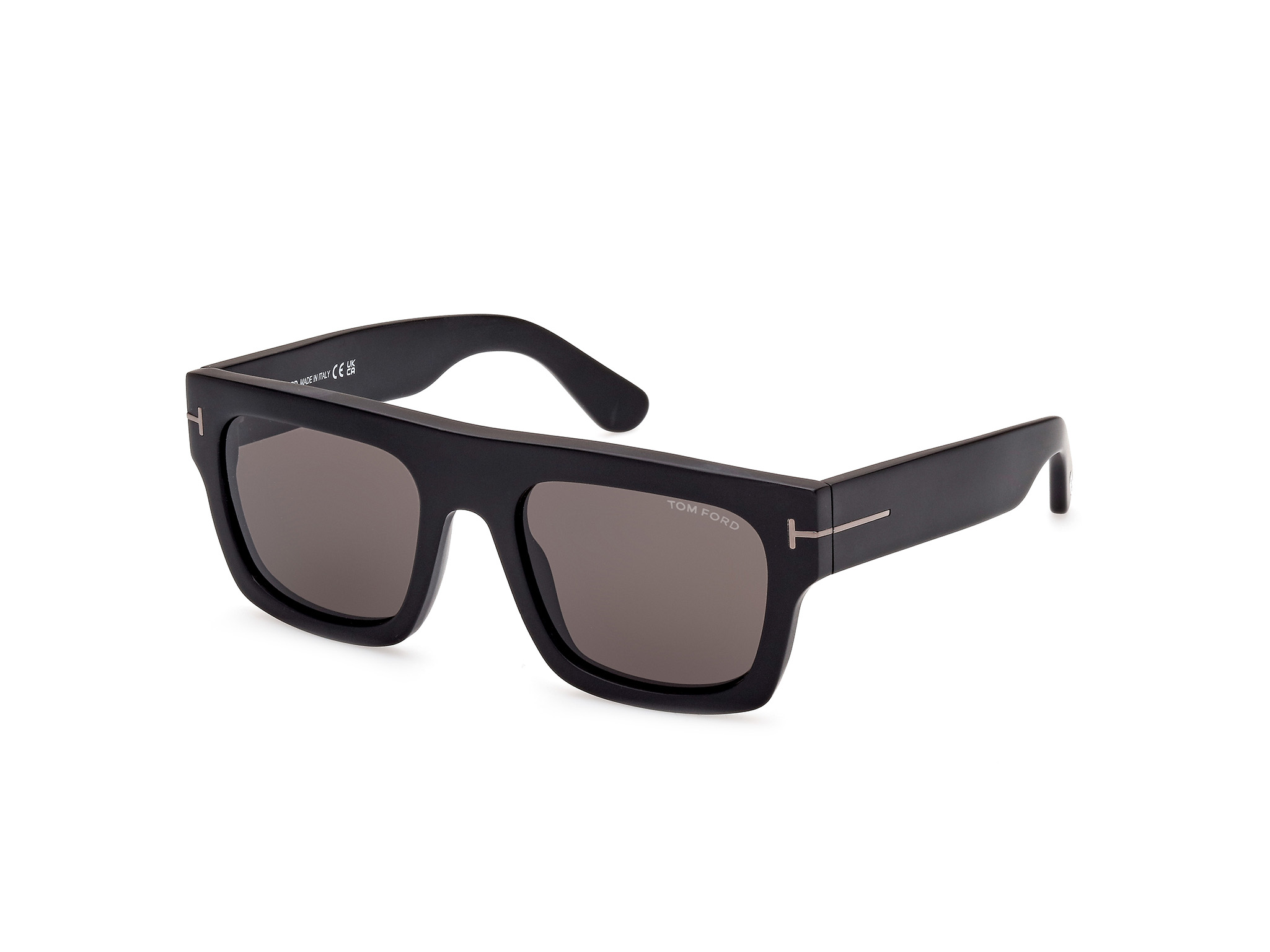 Tom Ford FT0711-N square sunglasses in Matte Black/Smoke