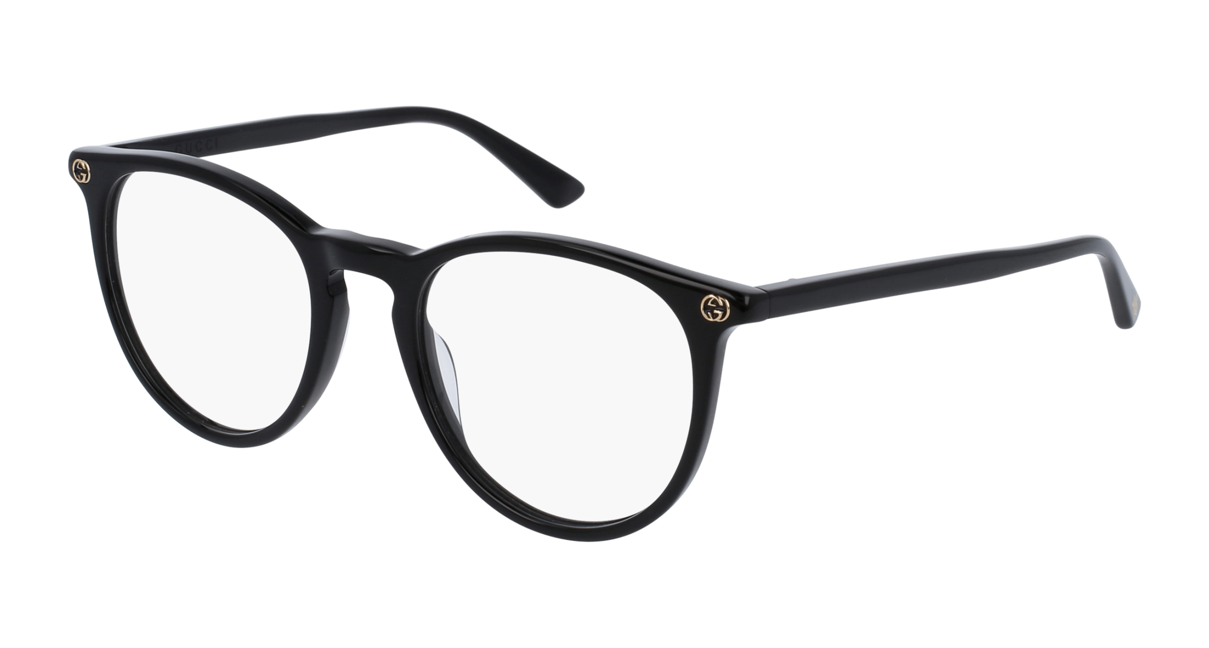 Gucci GG0027O round eyeglasses in Black Black Transparent