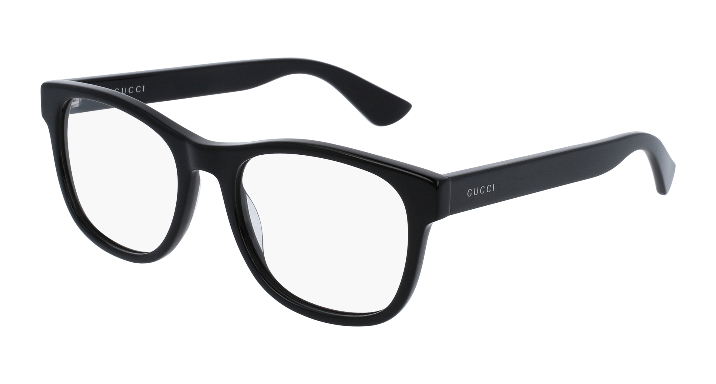 Gucci GG0004ON round eyeglasses in Black Black Transparent