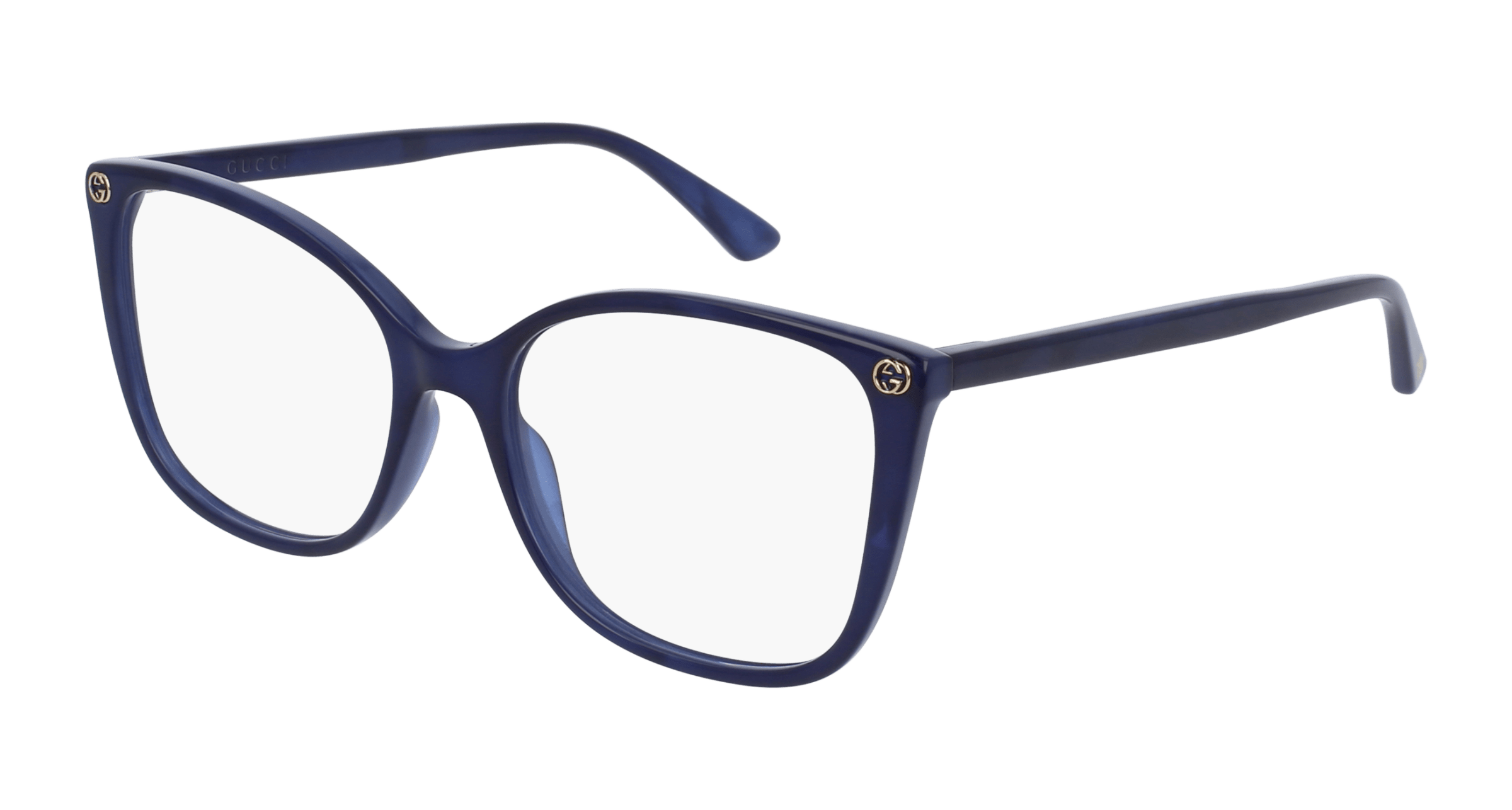 Gucci GG0026O round eyeglasses in Blue Blue Transparent