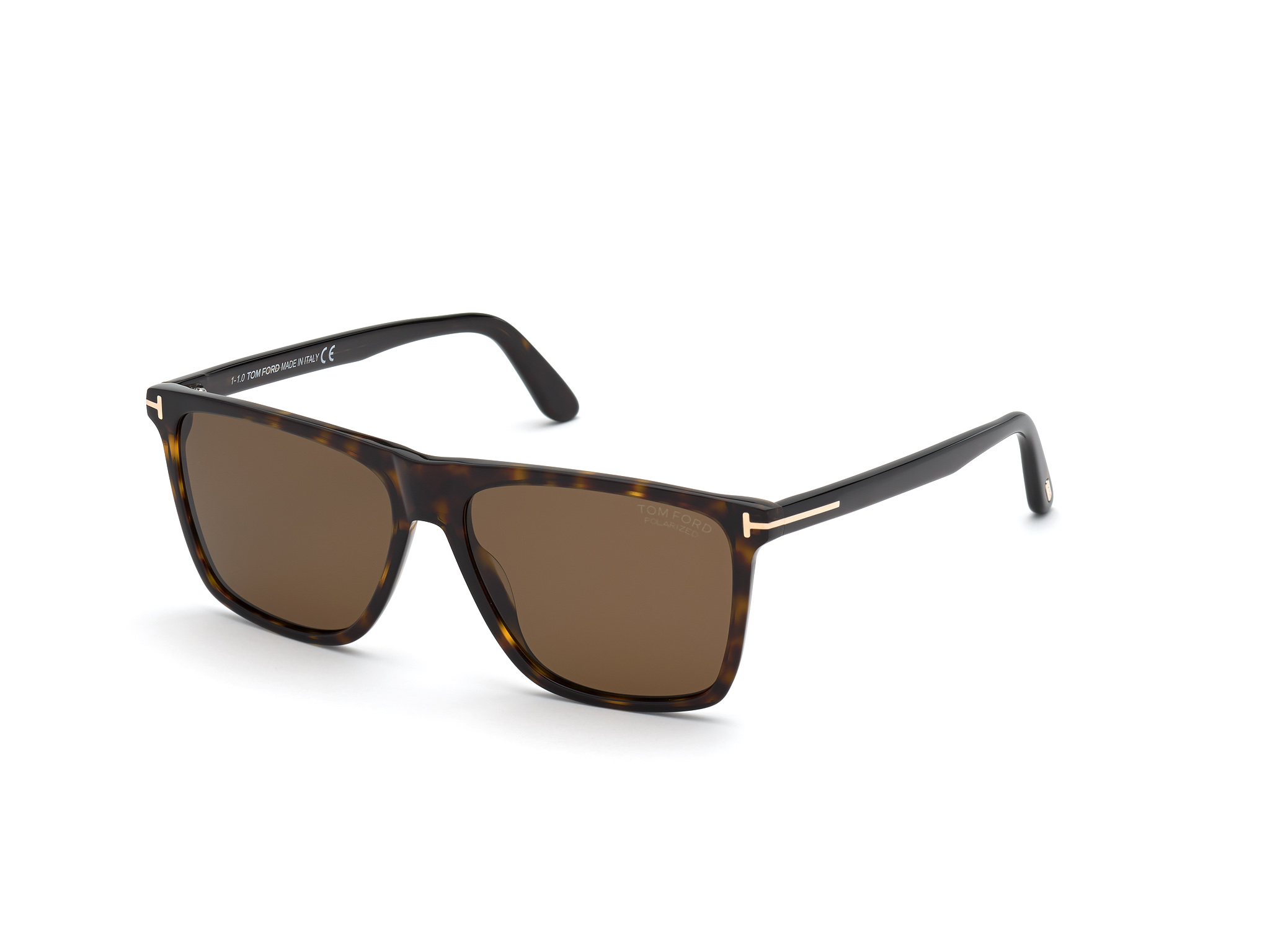 Tom Ford FT0832 square sunglasses in Dark Havana/Brown Polarized