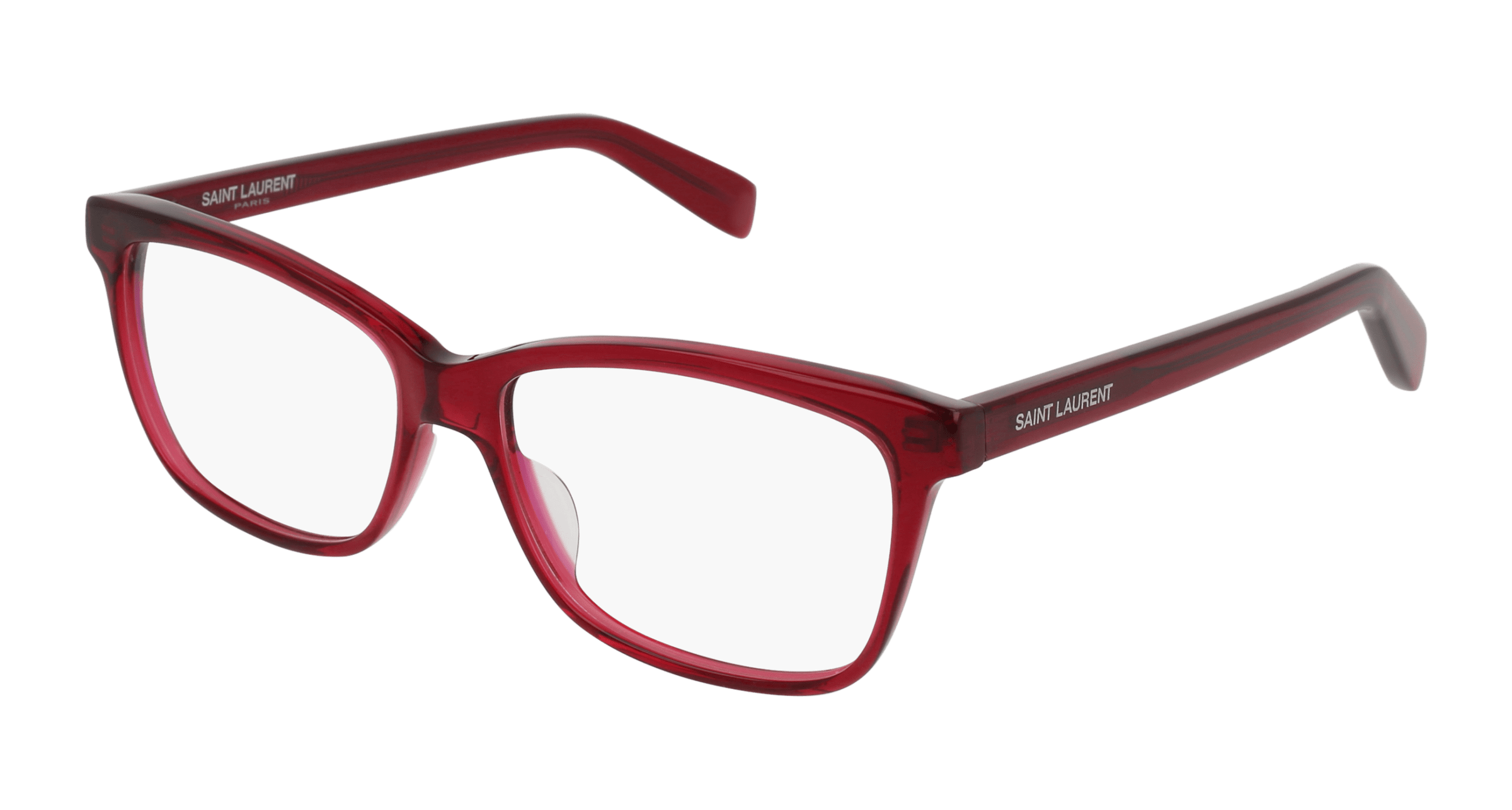 Saint Laurent SL 170 rectangle eyeglasses in Burgundy Burgundy Transparent