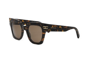 Bulgari BV40013I round sunglasses in 52E Havana