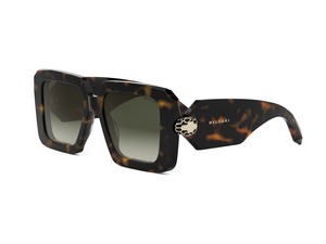 Bulgari BV40006I irregular sunglasses in 52F Havana