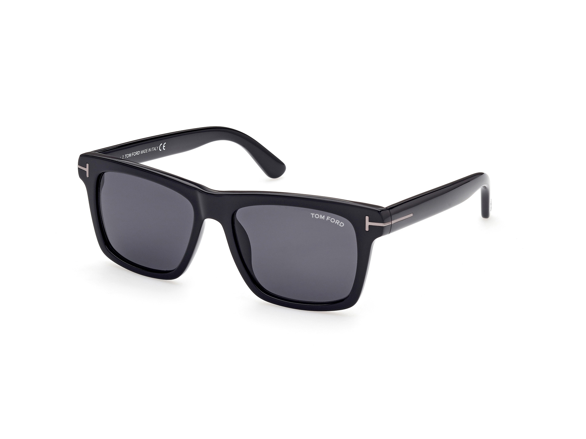 Tom Ford FT0906-N square sunglasses in Shiny Black/Smoke
