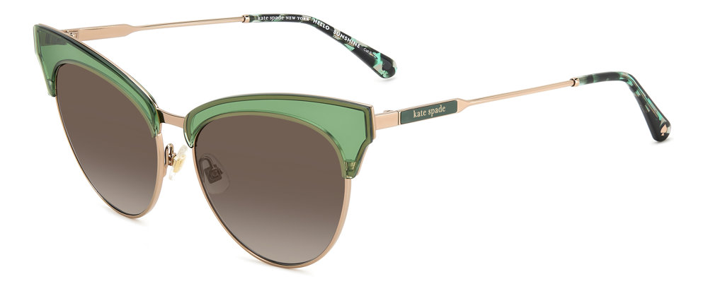Kate Spade ALVI/G/S cateye sunglasses in Green/Brown Shaded