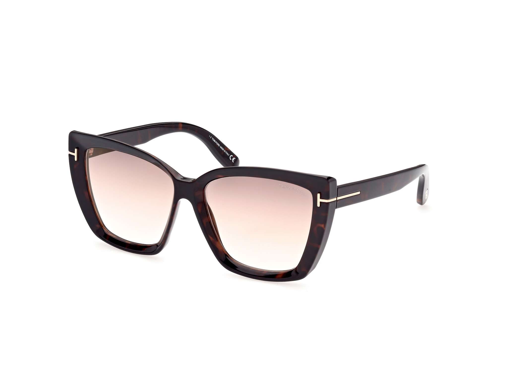 Tom Ford FT0920 square sunglasses in Dark Havana/Brown Mirror
