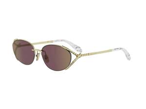 Bulgari BV40095U round sunglasses in 30Z Gold