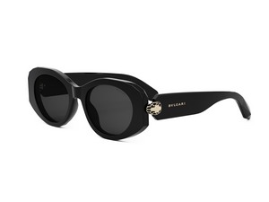 Bulgari BV40007F round sunglasses in 01A Black