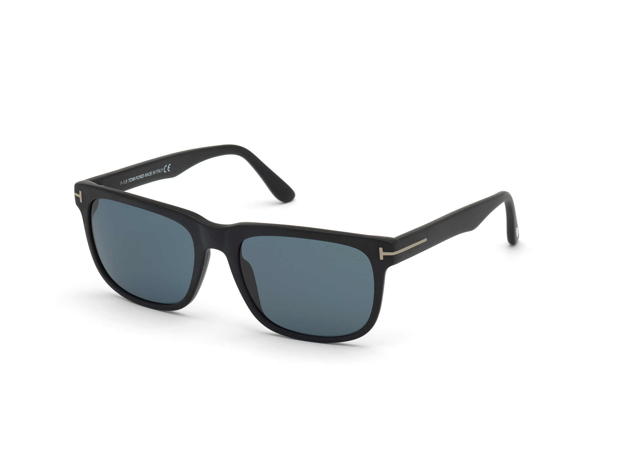 Tom Ford FT0775 square sunglasses in Matte Black/Green