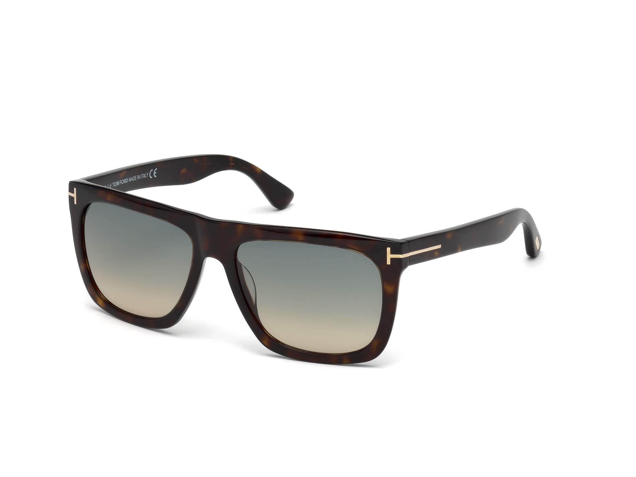 Tom Ford FT0513 Morgan square sunglasses in Shiny Dark Havana