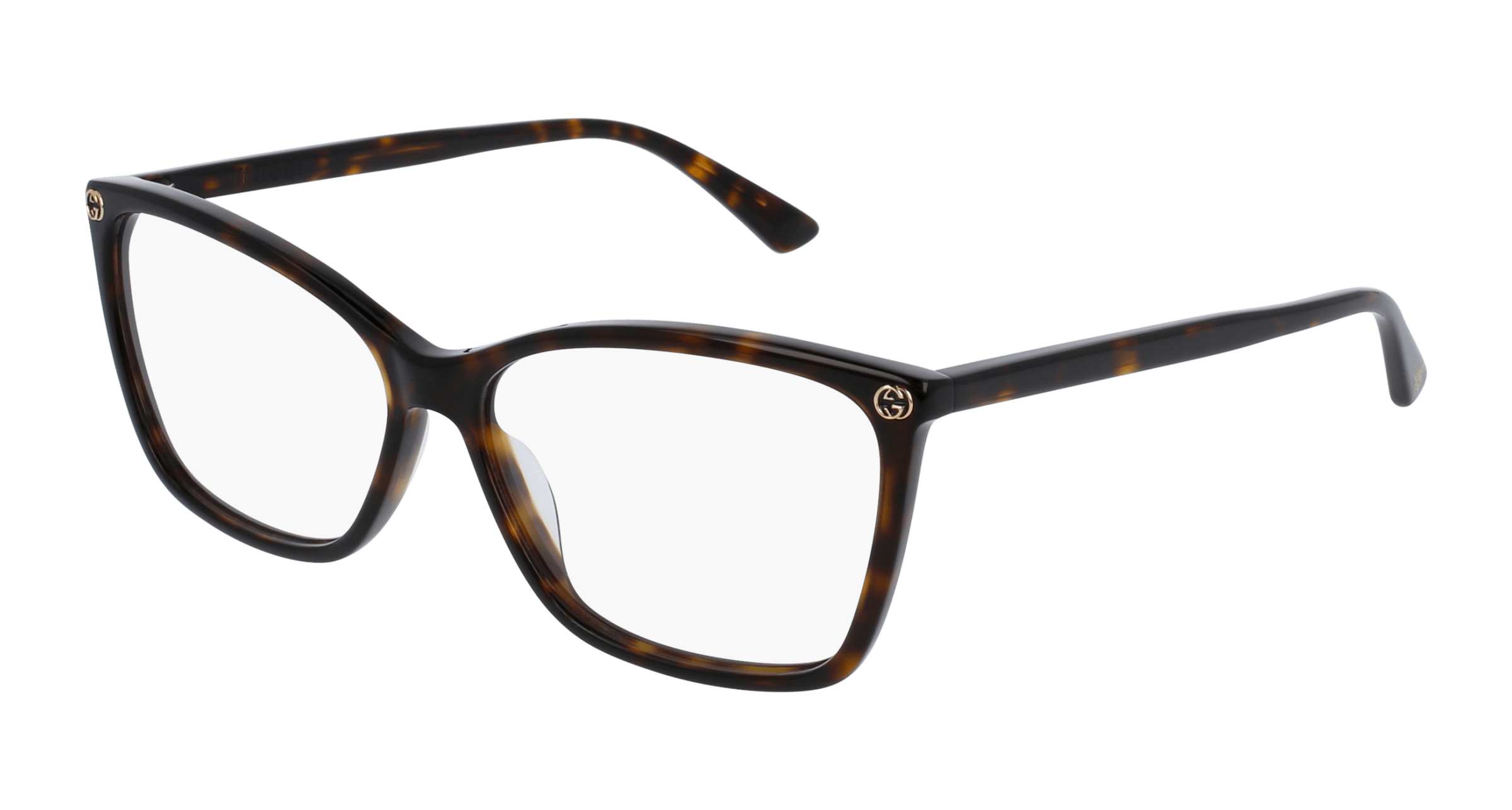 Gucci GG0025O cateye eyeglasses in Avana Avana Transparent