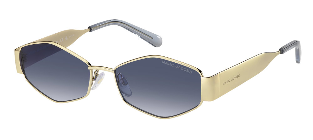 Marc Jacobs MARC 496/SHI/US irregular sunglasses in Gold Blue/Dk Blue Shaded