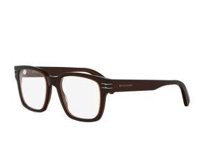 Bulgari BV50010I square eyeglasses in 050 Brown