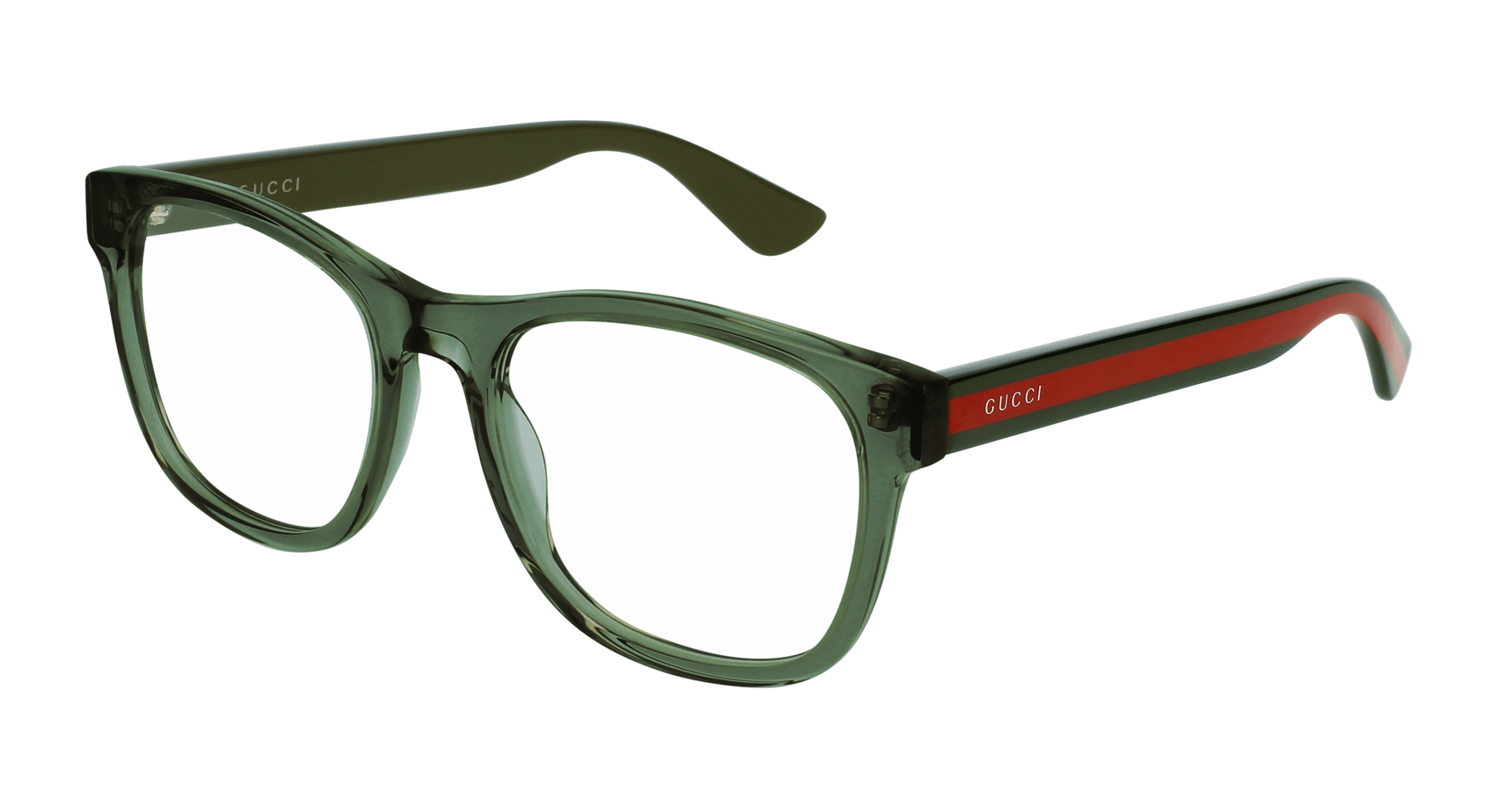Gucci GG0004ON round eyeglasses in Green Green Transparent