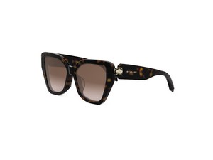 Bulgari BV40033F square sunglasses in 52F Havana