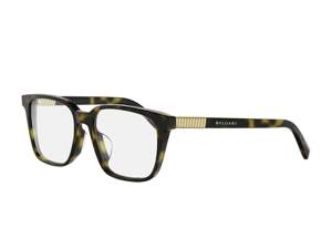 Bulgari BV50086F square eyeglasses in 052 Havana