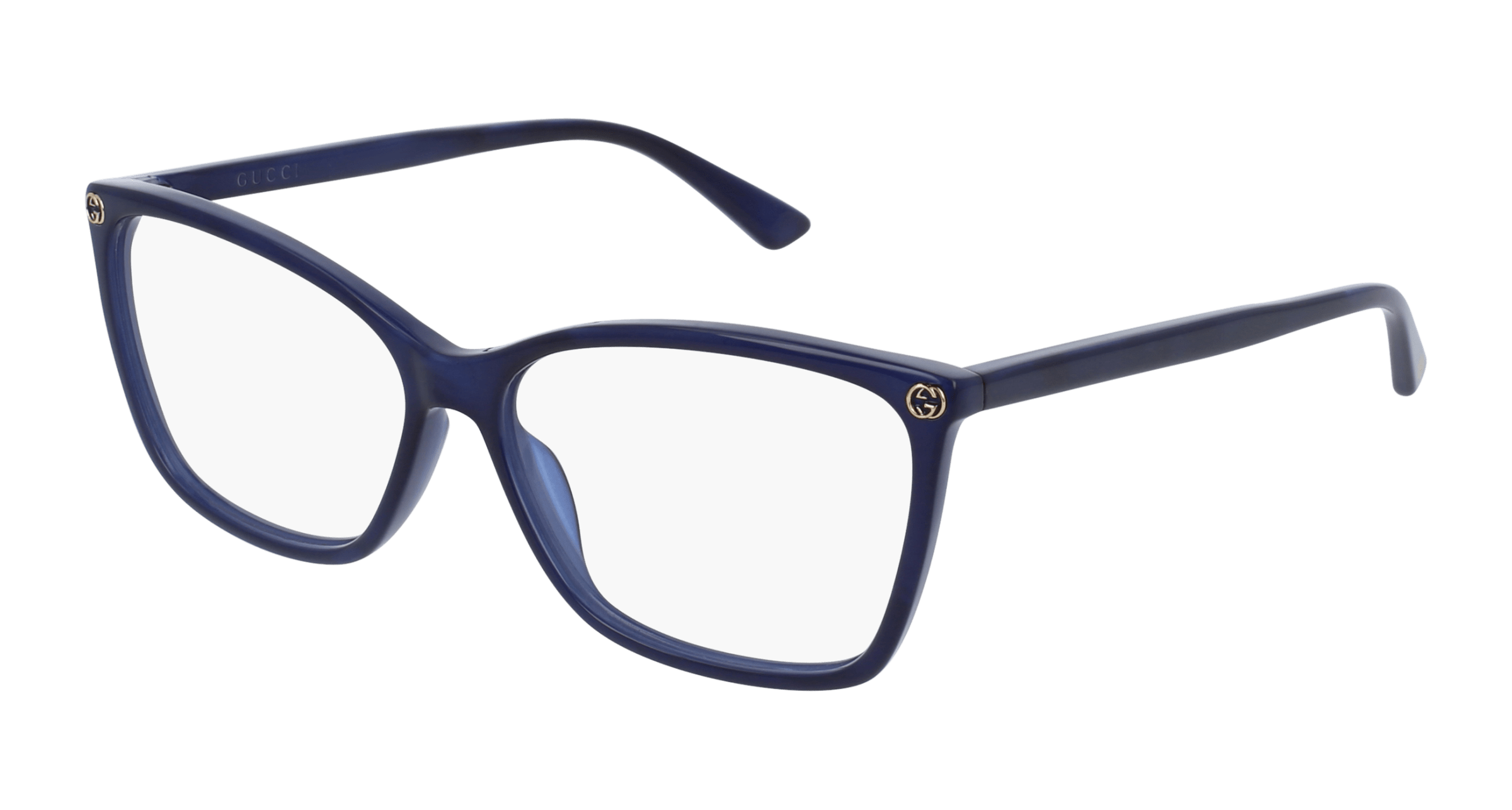 Gucci GG0025O cateye eyeglasses in Blue Blue Transparent